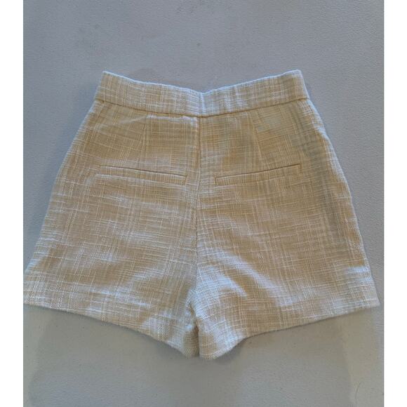 Abercrombie & Fitch Women's Tweed White Cream Lined Dress Shorts Sz XS - Picture 2 of 7